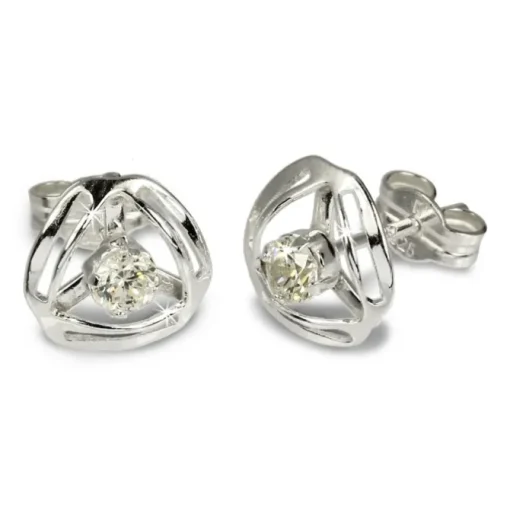 SilberDream Ohrringe Design Zirkonia weiß 925 Silber SDO528W
