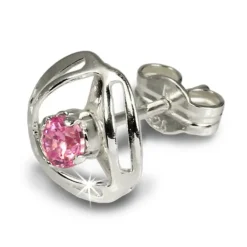 SilberDream Ohrringe Design Zirkonia rosa 925 Silber SDO528P