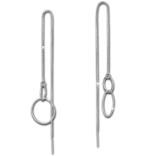 SilberDream Ohrringe Durchzieher Ringe 925er Silber SDO5692