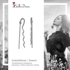 SilberDream Ohrringe Durchzieher Zickzack klein 925er Silber SDO5623