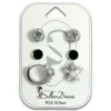 SilberDream Ohrringe 3er Set Knoten, Rund, Creole Blume 925er Silber SDS602WS