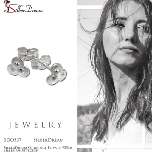 SilberDream Ohrringe Flower 925er Silber Ohrstecker SDO537