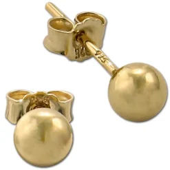 SilberDream Ohrringe Kugel 925 Sterling Silber gold Ohrstecker SDO597Y5S