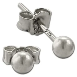 SilberDream Ohrringe Kugel 925 Sterling Silber Ohrstecker SDO597J3S