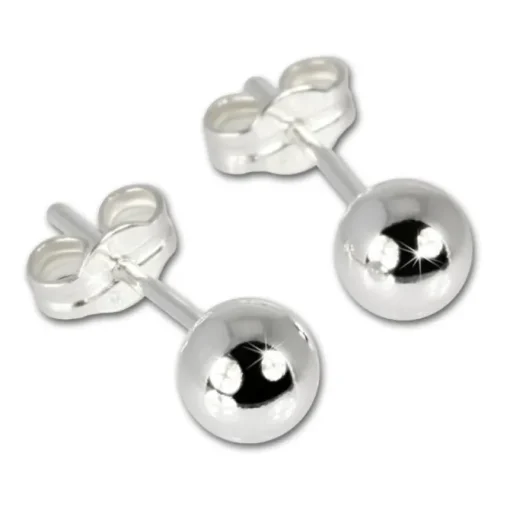 SilberDream Ohrringe Kugel 925 Sterling Silber Ohrstecker SDO515
