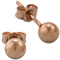 SilberDream Ohrringe Kugel 925 Sterling Silber rose Ohrstecker SDO597E5S