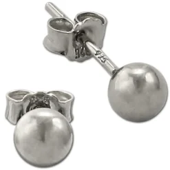 SilberDream Ohrringe Kugel 925 Sterling Silber Ohrstecker SDO597J5S