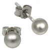 SilberDream Ohrringe Kugel matt 925 Sterling Silber Ohrstecker SDO597J5M