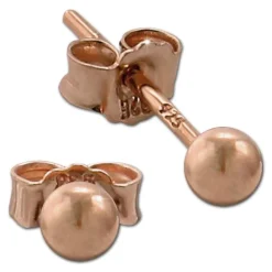 SilberDream Ohrringe Kugel 925 Sterling Silber rose Ohrstecker SDO597E3S