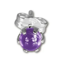 SilberDream Ohrringe Kugel lila 925 Sterling Silber Ohrstecker SDO533V