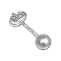 SilberDream Ohrringe Kugel 4mm matt 925er Silber Ohrstecker SDO5544