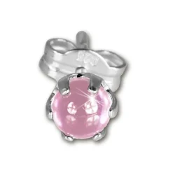 SilberDream Ohrringe Kugel rosa 925 Sterling Silber Ohrstecker SDO533A
