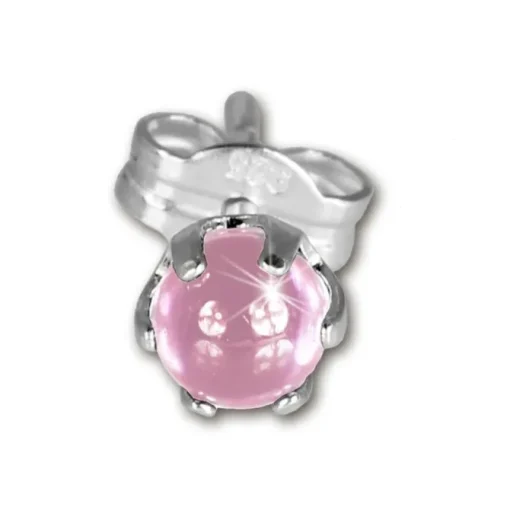 SilberDream Ohrringe Kugel rosa 925 Sterling Silber Ohrstecker SDO533A