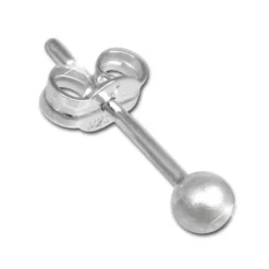 SilberDream Ohrringe Kugel 3mm matt 925er Silber Ohrstecker SDO5543