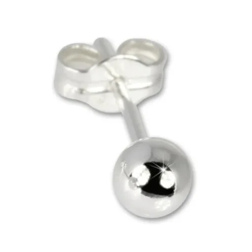 SilberDream Ohrringe Kugel klein 925 Sterling Silber Ohrstecker SDO527