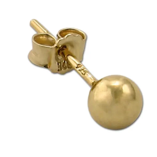 SilberDream Ohrringe Kugel 925 Sterling Silber gold Ohrstecker SDO597Y5S