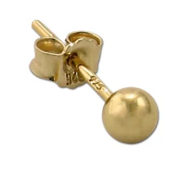 SilberDream Ohrringe Kugel 925 Sterling Silber vergoldet Ohrstecker SDO597Y4S