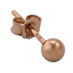 SilberDream Ohrringe Kugel 925 Sterling Silber rose Ohrstecker SDO597E4S