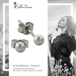 SilberDream Ohrringe Kugel 925 Sterling Silber Ohrstecker SDO597J3S