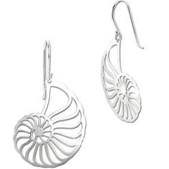 SilberDream Ohrringe Nautilus Muschel 925er Silber Damen Ohrhänger SDO8818J