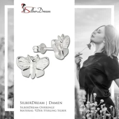 SilberDream Ohrringe Schmetterling 925 Silber Ohrstecker SDO510