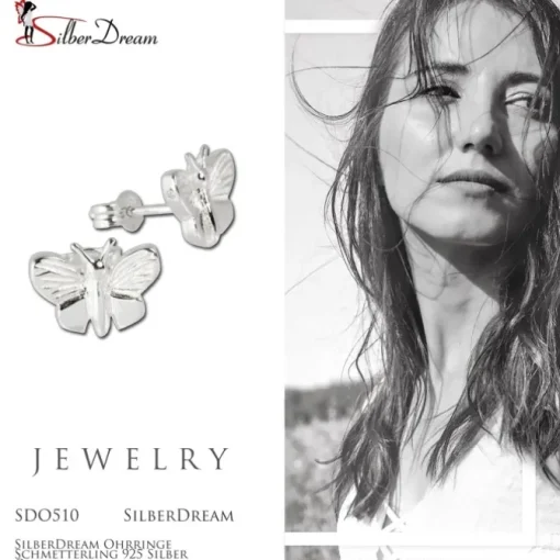 SilberDream Ohrringe Schmetterling 925 Silber Ohrstecker SDO510