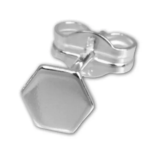 SilberDream Ohrringe Sechseck 925er Silber Ohrstecker SDO538