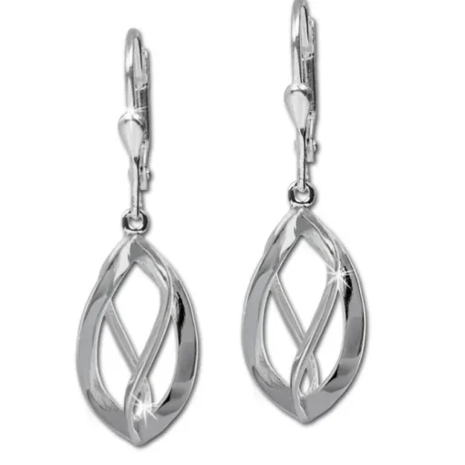 SilberDream Ohrringe Spirale klein 925 Silber Damen Ohrhänger SDO344