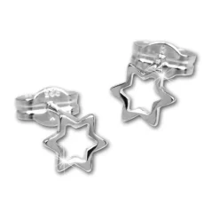SilberDream Ohrringe Sternchen offen 925er Silber Ohrstecker SDO539