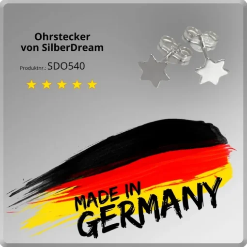 SilberDream Ohrringe Sternchen 925 Sterling Silber Ohrstecker SDO540