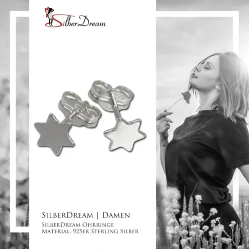 SilberDream Ohrringe Sternchen 925 Sterling Silber Ohrstecker SDO540