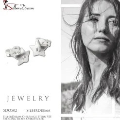 SilberDream Ohrringe Stern 925 Sterling Silber Ohrstecker SDO502