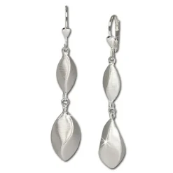 SilberDream Ohrringe Tropfen matt 925 Silber Ohrschmuck SDO346J