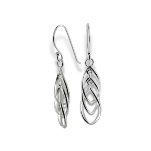 SilberDream Ohrringe verschlungene Träne 925 Silber Ohrhänger SDO8802