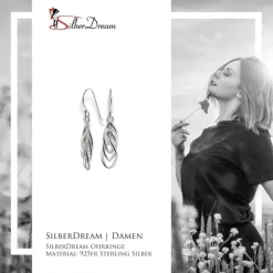 SilberDream Ohrringe verschlungene Träne 925 Silber Ohrhänger SDO8802
