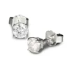 SilberDream Ohrringe Zirkonia weiß 4mm 925 Silber Ohrstecker SDO714W