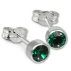 SilberDream Ohrringe Zirkonia grün 925 Silber Ohrstecker SDO503G