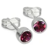 SilberDream Ohrringe Zirkonia fuchsia 925 Silber Ohrstecker SDO503A