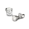 SilberDream Ohrringe Zirkonia weiß 3mm 925 Silber Ohrstecker SDO713W