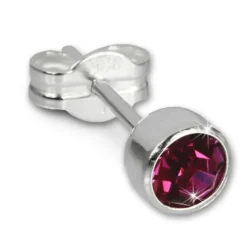 SilberDream Ohrringe Zirkonia fuchsia 925 Silber Ohrstecker SDO503A
