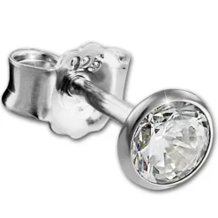 SilberDream Ohrringe Zirkonia weiß 5mm 925 Silber Ohrstecker SDO9205W