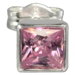 SilberDream Ohrringe Zirkonia rosa 925 Silber Ohrstecker SDO558A