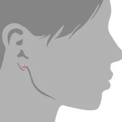 SilberDream Ohrringe Zirkonia rosa 6mm rund Silber Ohrstecker SDO716A