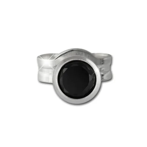 SilberDream Ohrringe Zirkonia schwarz 3mm 925 Silber Ohrstecker SDO5533S