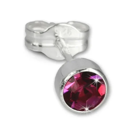 SilberDream Ohrringe Zirkonia fuchsia 925 Silber Ohrstecker SDO503A