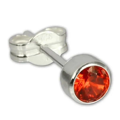 SilberDream Ohrringe Zirkonia orange 925 Silber Ohrstecker SDO503O