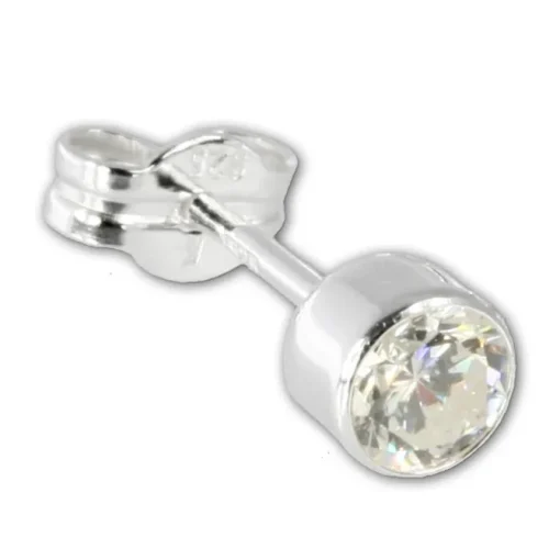 SilberDream Ohrringe Zirkonia weiß 925 Silber Ohrstecker SDO503W