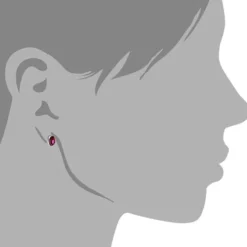 SilberDream Ohrringe Zirkonia oval fuchsia 925er Ohrstecker SDO552D