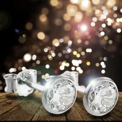 SilberDream Ohrringe Zirkonia weiß 5mm 925 Silber Ohrstecker SDO9205W