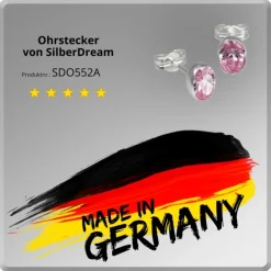 SilberDream Ohrringe Zirkonia oval rosa 925er Ohrstecker SDO552A